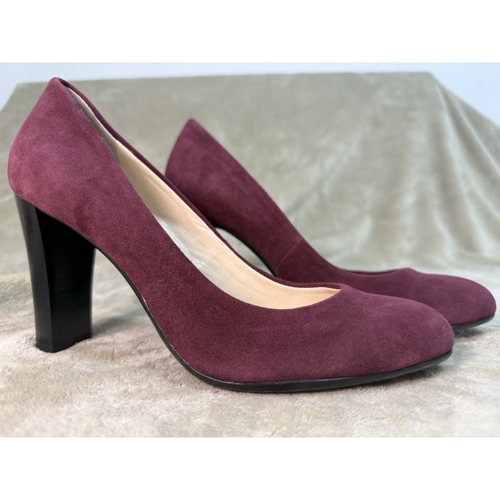 Calvin Klein Burgundy Red Wine Faux Suede High Heel Pumps Size 6 Worn Once Shoes